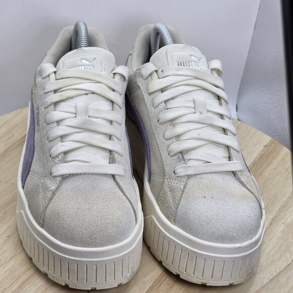 Women's Size 9.5 - Puma WMNS Karmen 2 Platform Nu Warm White Grey 406592-02 - Picture 4 of 9